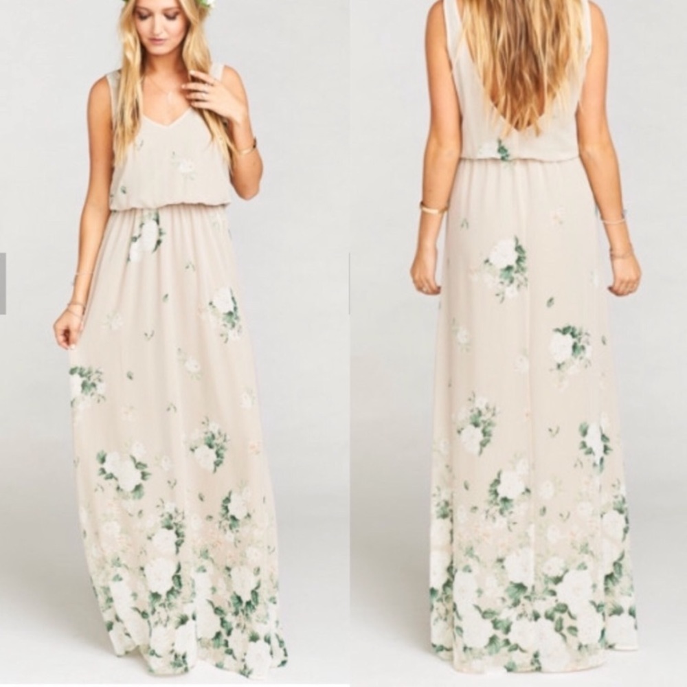 Show Me Your Mumu Kendall Maxi Dress Bouquet Toss